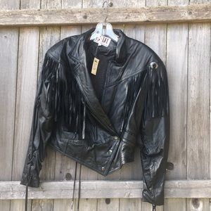 Fringe Leather Corset Jacket